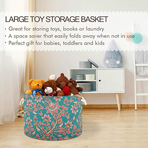 BOHO Padrão Toy Toy Round Round Canvas Organizador Bin Storage Bin impermeabilizado para crianças Roupa de lavar casa de banheiro