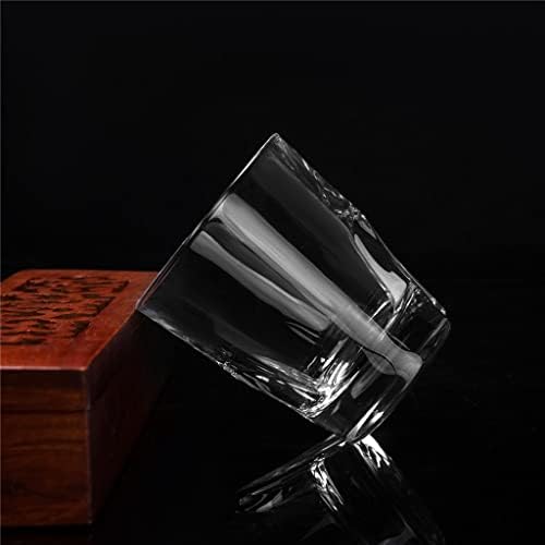 Yfqhdd Rock Whisky Glass 8 oz para coquetel antiquado conjunto de bourbon escocês de 4, copo de copos de óculos de cristal