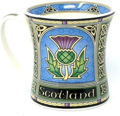 Caneca Royal Tara Scotland com Thistle - New Bone China Scottish Porcelain - Caneca em uma caixa de presente escocesa