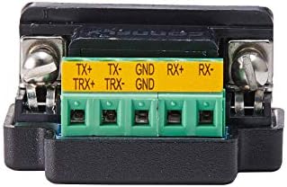 SystemBase - converte o conector masculino DB9 em parafuso Tipo 5 Pin Terminal Block Converter, tamanho mini, 2pcs/pacote