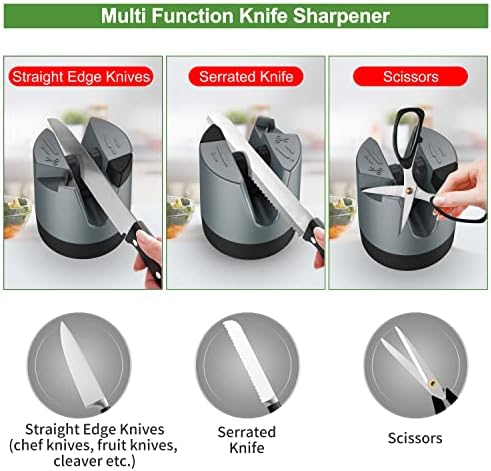 Facas de faca- Ajustando automaticamente os afiadores do ângulo para facas retas de lâmina, facas serrilhadas e tesoura