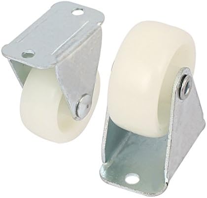 Aexit 1,2 DIA rodízios de placa superior nylon não-moldura Casteros rodas-rodas Casters brancos 2pcs