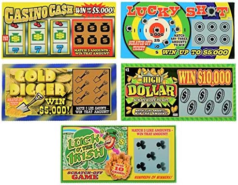 Ja-ru Fake Lottery Ticket Scratch Bilhetes Pranking Toys for Friend e Family Scratcher Piadas e ingressos vencedores de mordaça surpresa. 1381-1A
