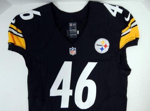 2012 Pittsburgh Steelers 46 Jogo emitido Black Jersey 46 DP21191 - Jerseys de jogo NFL não assinado usada