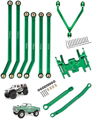 RCMYOU RC Atualizações Parte dos links de chassi de alta folga e links de placa e haste de direção para 1/24 axial scx24 bronco axi00001 c10 axi00002 jlu 1/24 rc radra