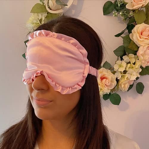 Máscara de sono de seda feminina, máscara de sono de seda de meninas, máscara de sono de seda rosa, máscara de sono apagador,
