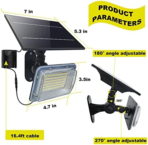 Luzes solares de parede externa Brilhante 6000lumens 108 Dusk solar LED para a luz do amanhecer 2 polegadas de segurança solar com