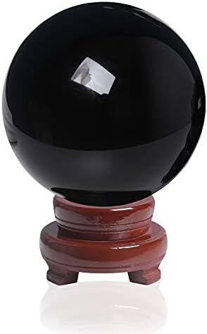 Longwin 100mm adivinhação Black Crystal Ball Obsidian Cristals Cristais Decorações de Casa Ornamentos de Meditação