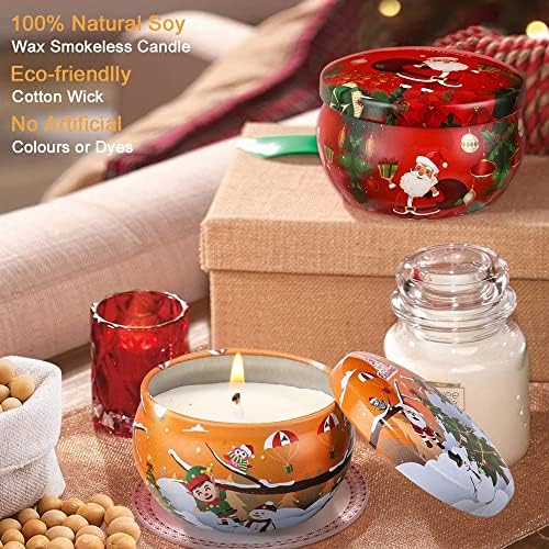 Velas de Natal, Topsics 9 Pack Scent Candles Presente para mulheres, velas de aromaterapia com cera de soja para perfumadas