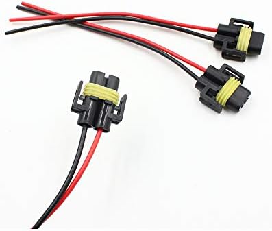 4 peças H11 H8 Adaptador feminino Adaptador de fiação do conector do fio do arnês para o farol do carro/luz de nevoeiro