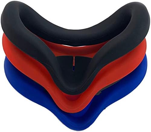 TATACO VR Silicone Cober Pad para Oculus Quest 2-Sweat Profper, à prova de luz, não deslizamento, lavável preto/azul/vermelho