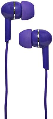 MAGNAVOX MHP4850-PL BOTOS DE ARIGADO NO PURPLO | Disponível em preto, azul, rosa, roxo e branco | Botões de orelha conectados | Earbudos
