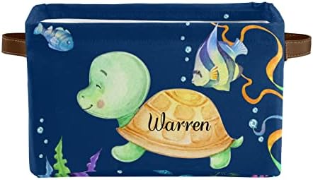 Tartaruga marinha subaquática Caixa de armazenamento grande personalizada para brinquedos, banheiro, viveiro, prateleiras de cozinha