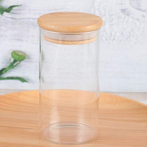 Acessórios para café Hemoton Coffee 300ml de cozinha de vidro com tampa de tampa de bambu herméticos