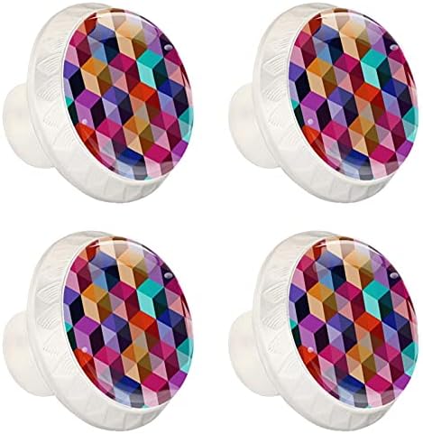 Botões de gaveta de cerveja para meninos cor de arco -íris botões de cômodos de cômodos de cristal botões de gabinete de vidro