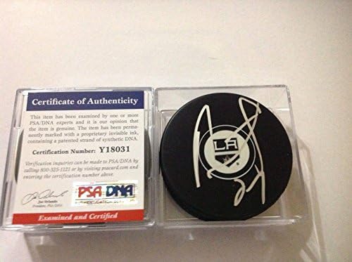 Alec Martinez assinou La Los Angeles Kings Hóquei Puck PSA DNA CoA autografado B - Pucks autografados da NHL