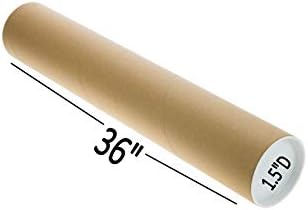 Tubos de correspondência Tubeequeen com tampas, comprimento utilizável de 1,5 polegada x 36 polegadas