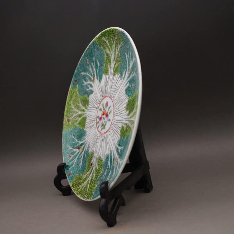 TJLSS estilo chinês pintado à mão Cerâmica de padrões de placa de repolho antigo Ornamentos antigos