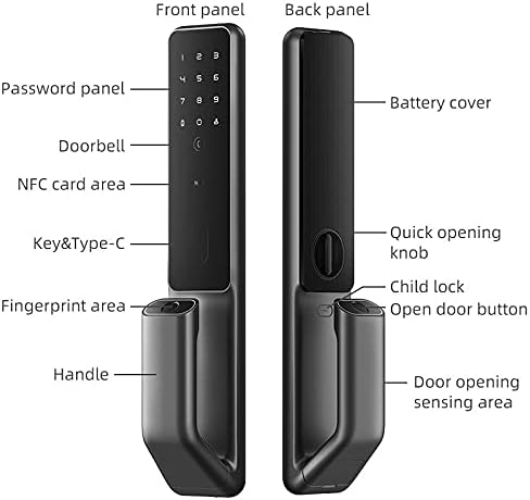 Zhyh Intelligent Imprint Fotion Bloqueio para segurança Smart Lock Senha digital Lock eletrônico automático