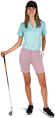 Três sessenta e seis shorts de golfe das Bermudas femininos de 8 ½ polegada - shorts ativos secos rápidos com bolsos, atléticos e respiráveis