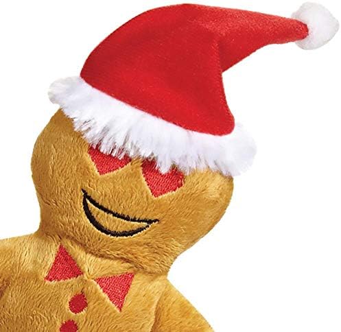 Grriggles Holiday Gingerbread Emoji Men Plush Dog Toys