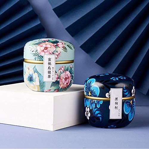 Latas de chá contêineres florestas japonesas caixa de armazenamento pequeno lanches redondos caixa de embalagens de doces