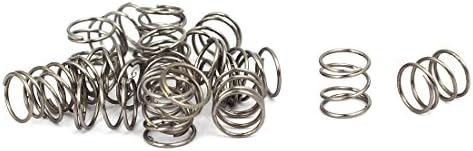 Aexit 0,4mmx5mmx5mm 304 Springs aço inoxidável Compressão Springs Silver Compression Springs Tom 20pcs