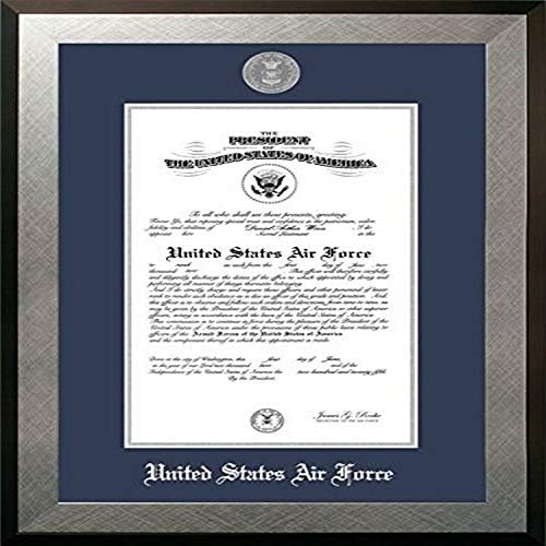 Imagens do campus AFCHO0028.5X11 Certificado da Força Aérea Honors Frame com Medalhão de Prata, 8,5 x 11