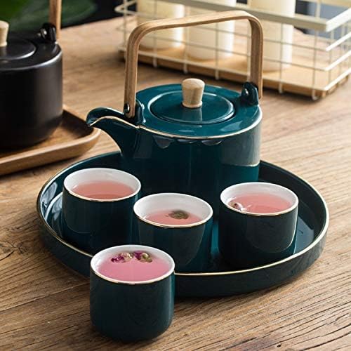 Lepsjgc nórdico criativo cerâmica chá conjunto de café terno de chá da tarde chá de bandeja de cozinha de decoração de