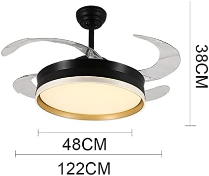 Preço da fábrica Nórdicos de fã acrílico moderno lustre liderado por controle remoto lâmpada de ventilador de teto simplicidade