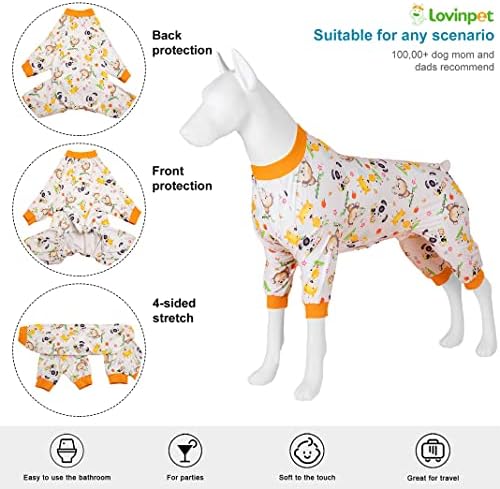 Pijamas de Boxer Lovinpet - Camisa de alívio de ansiedade de animais de estimação, pijamas de cachorro, proteção elicária