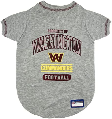 Camisa de animais de estimação para animais de estimação para cães e gatos - NFL Washington Commands Dog -shirt, grande. -