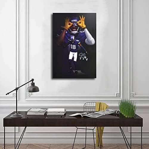 Justin Jefferson Poster Canvas Pôster Defino: 16x24inch