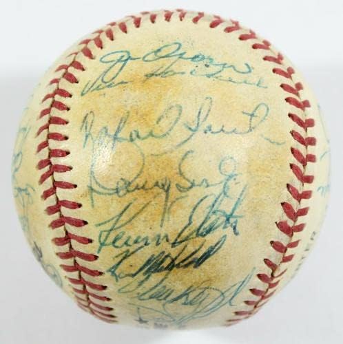 1986 A equipe do New York Mets World Series Champs assinou o Baseball da Liga Nacional JSA - Bolalls autografados