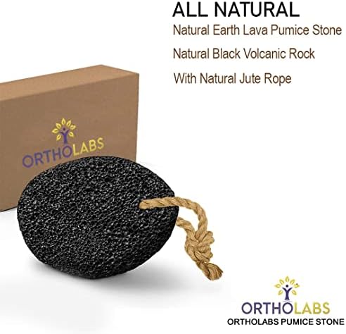 Ortolabs Pomice Pedra - Terra natural Pumice Pedra de pedra de pedra preta para pés, pedicure rochas, pedra para lavador de pele,