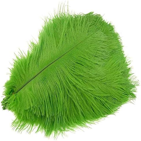 Zamihalaa 10-200pcs Avestruz verde de maçã Feather 15-70cm Feathers DIY para artesanato Decorações de vestidos de noiva de