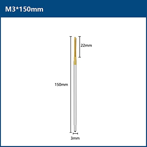 Torneira de parafuso Frill m2-m12 Torne a flauta reta 90-150 Comprimento da máquina métrica do plugue da máquina para
