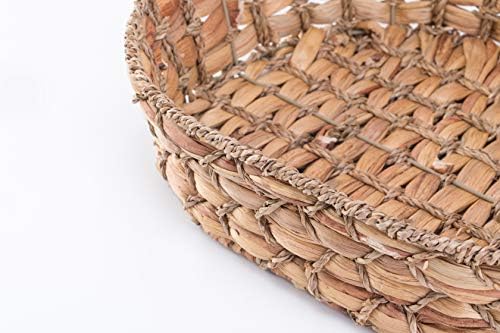 Bandeja de cesta de pão de ervas marinhas com alças