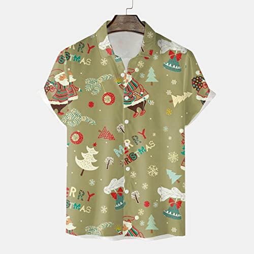 Homens casuais manga curta outono inverno natal 3d camisetas estampadas moda de moda blusa camisetas curtas conjunto de camisas