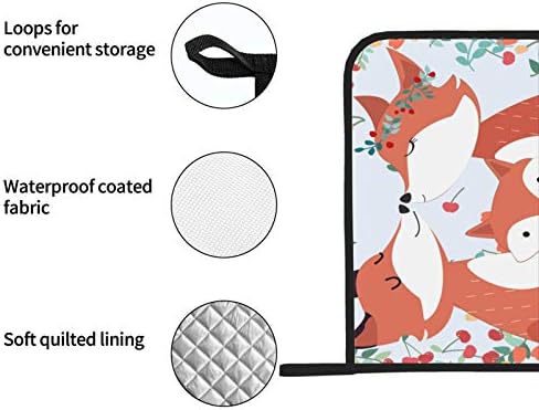 Fox Cute dos desenhos animados florestas de animais portadores de panela para cozinha resistente a calor tape
