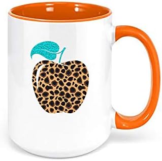 Caneca de café com leopardo/impressão animal/copo/presente de ensino para professor/design sublimado
