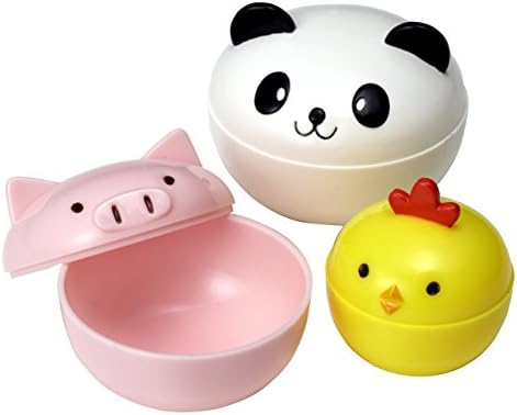 Copos de maionese fofoszcute para almoço de caixa de bento, mini, panda, garota e porco