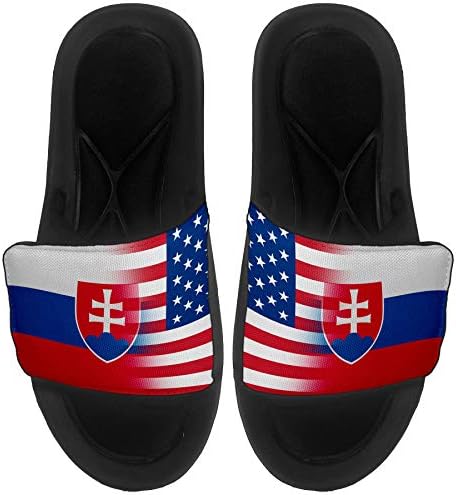 Sandálias/slides Slide -on -Slide para homens, mulheres e jovens - bandeira da Eslováquia - Eslováquia Flag