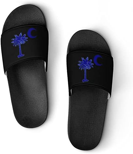 Bandeira da Carolina do Sul Slides Sandals Slappers Slippers Slip On House Shoes Banheiro Máximo Solagem Rápida para homens