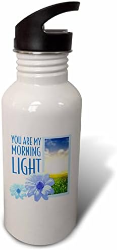 Imagem 3drose de palavras você é minha luz matinal com uma bela cena - garrafas de água