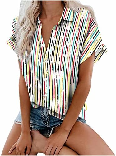 Camiseta da blusa para feminino verão outono de manga curta Rouvas Y2K Cirta de lounge gráfica de colarinho de colarinho