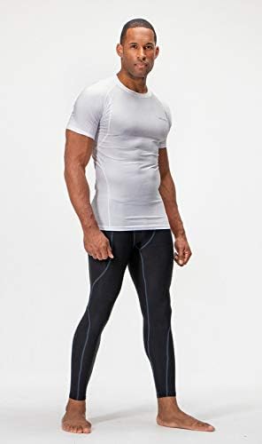 DevOps 3 embalam camisas de compressão atléticas de manga curta masculina