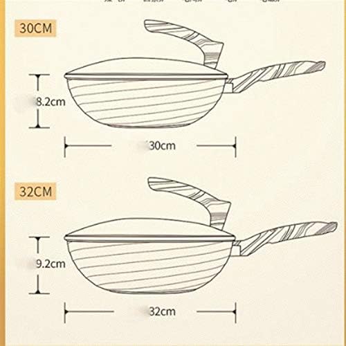 YFQHDD WOK NÃO ESTICK R VERIFICAÇÃO SEGURA EM SRACTIDA WOKS DE INDUÇÃO LIVRE E PANS STRY FRY com tampa de vidro