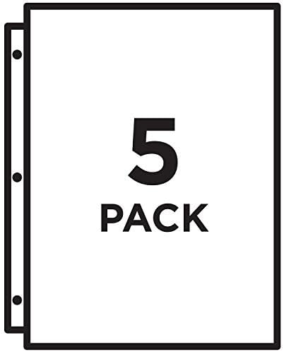 Bolsos Avery Binder, Clear, 8,5 x 11, sem ácido, durável, 5 jaquetas de barra
