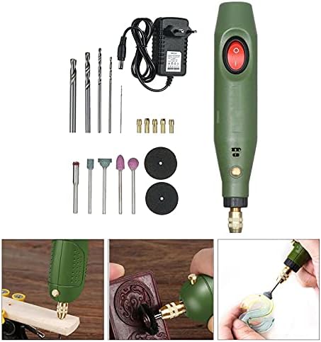 Lidiya AC925 Mini Kit de ferramenta de ferramenta elétrica elétrica caneta de gravação de unhas para aparar kits de produção de resina epóxi de gravação de polimento de polimento